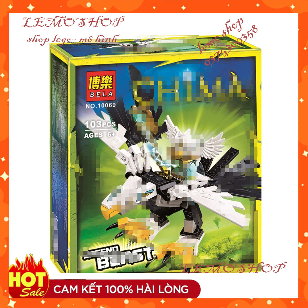 Đồ chơi xếp hình lắp ráp Bộ lego Chima chim ưng huyền thoại 10069 siêu hot gồm 103 pcs