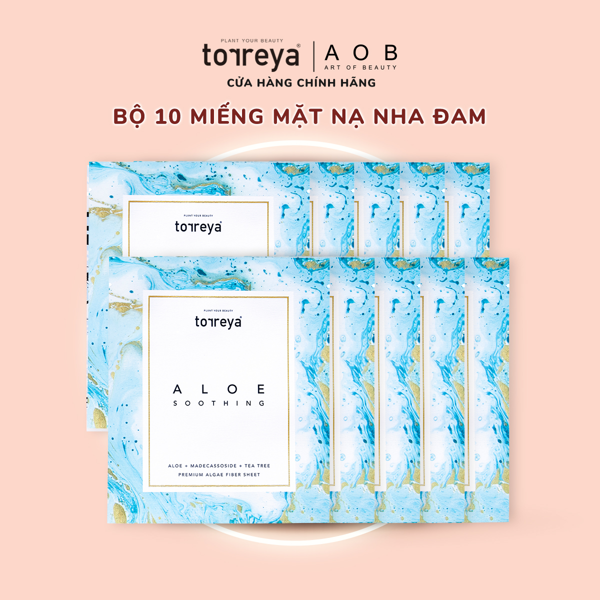 Mặt nạ dưỡng da torreya aloe soothing mask, chiết xuất từ nha đam