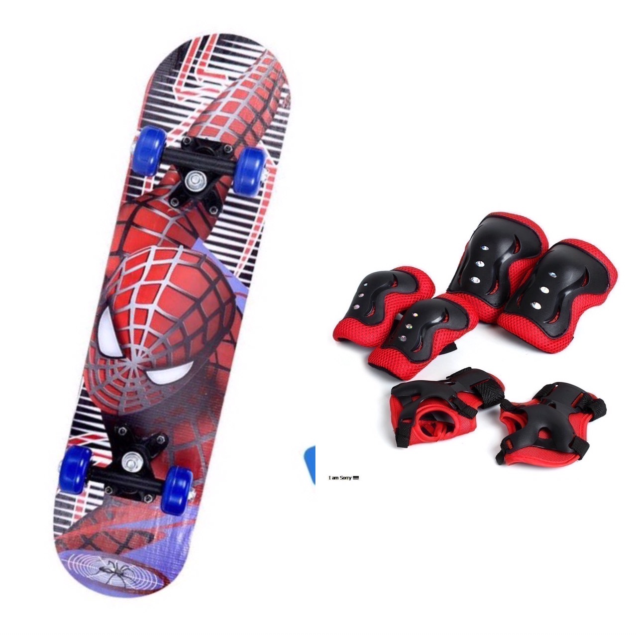 Ván Trượt Trẻ Em Hình Siêu Nhân Người Nhện Tặng Bảo Hộ