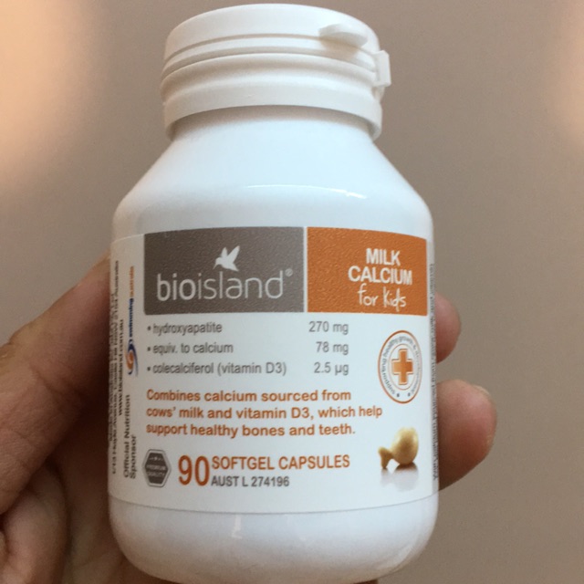 Canxi Sữa Bio Island Milk Calcium Úc cho bé  Canxi Bio 90 viên
