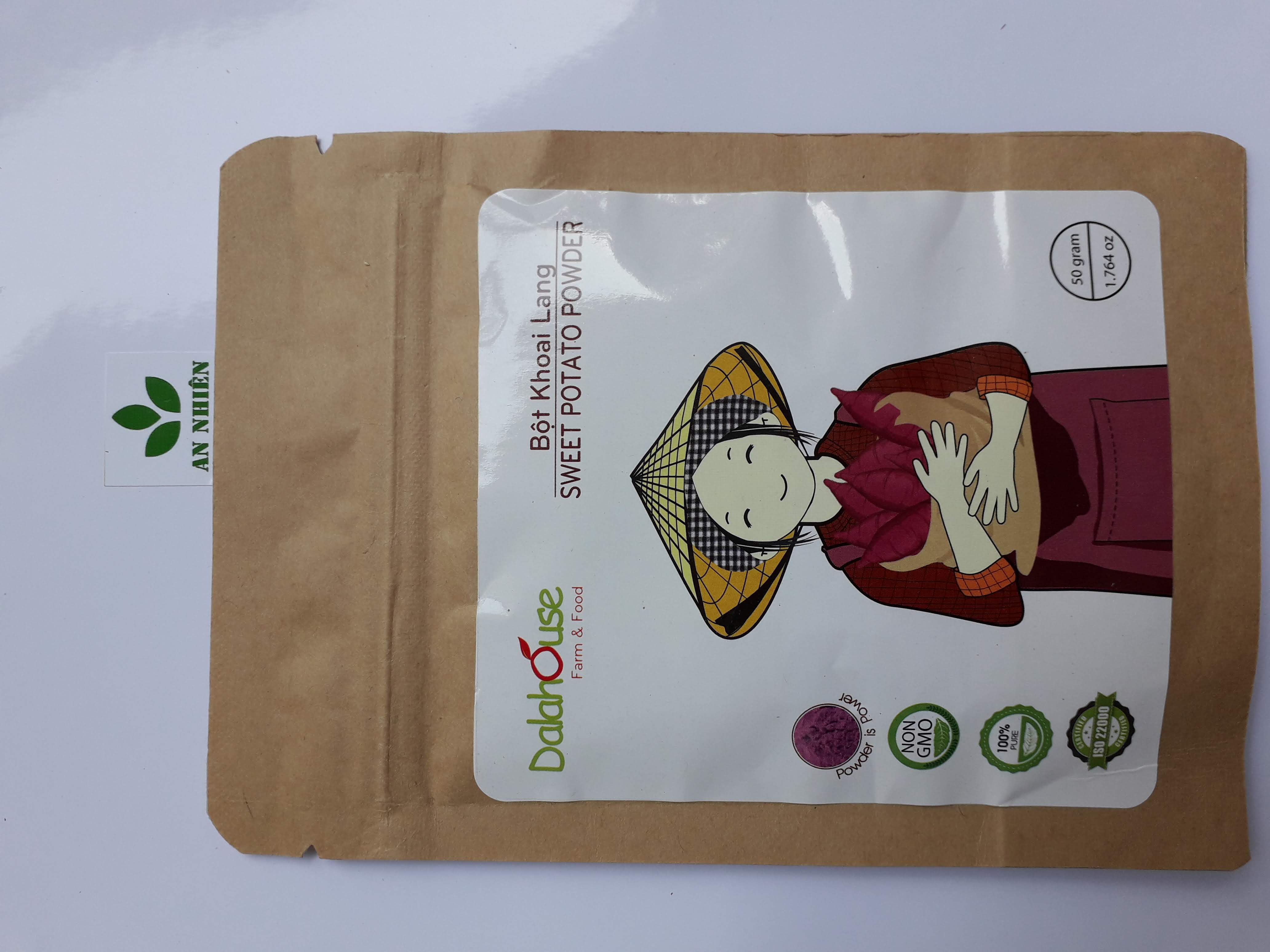 Bột khoai lang ăn dặm tạo màu Dalahouse 50gr giảm táo bón
