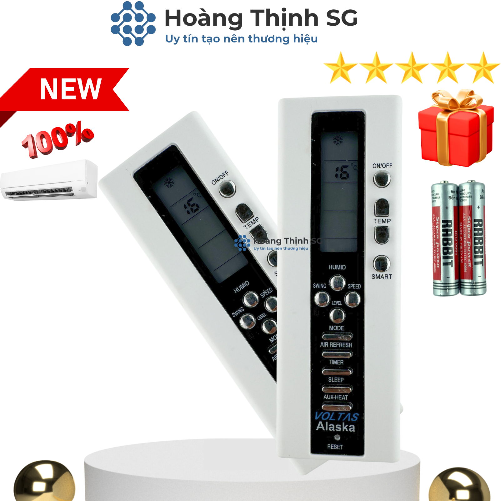 Remote máy lạnh Alaska, điều khiển điều hoà Alaska mẫu 01 - Tặng kèm pin