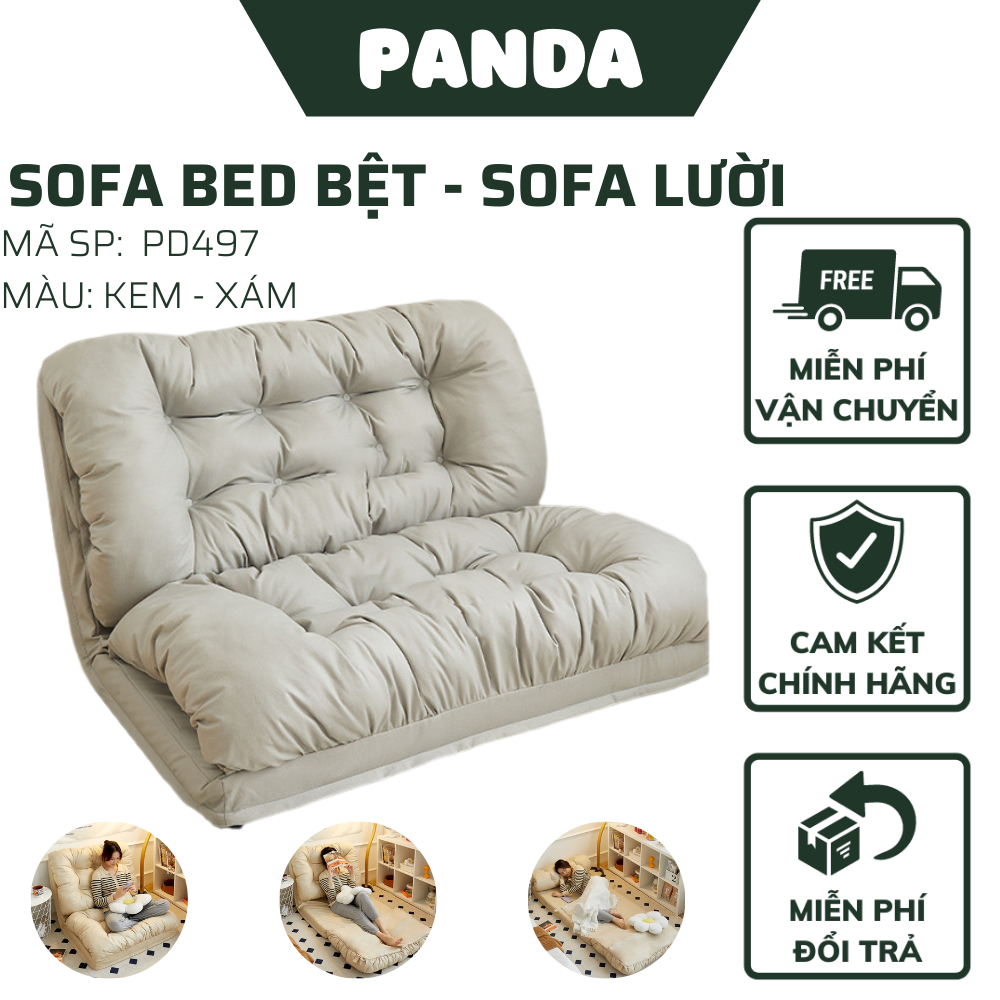 Ghế Sofa Bệt Có 5 Mức Độ Ngả Lưng Thông Minh Giường Sofa Bệt 2 Lớp Đệm Bọt Biển Và Nhồi Bông Êm Ái Bề Mặt Vải Nano Chống Nước Chống Bụi