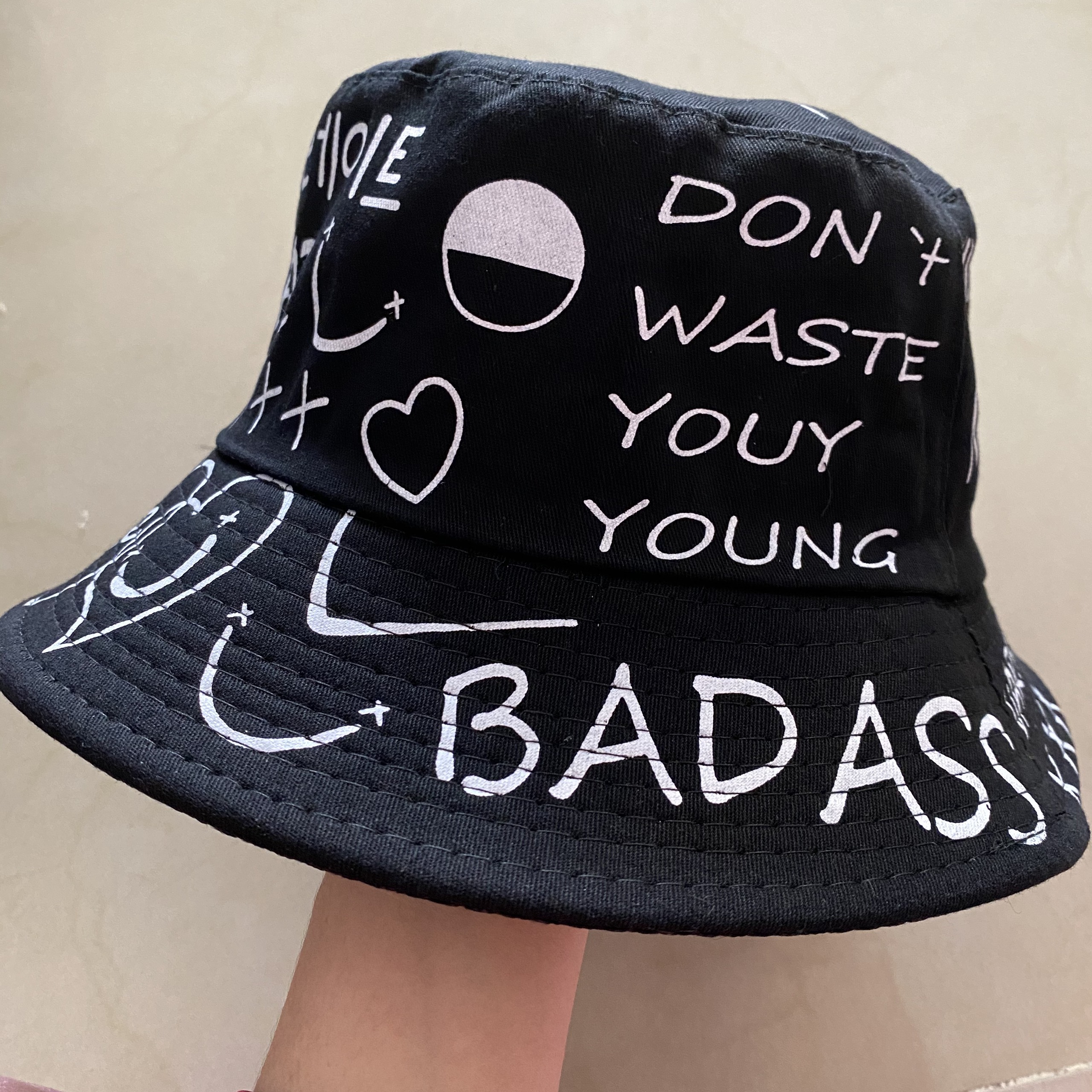 NÓN BUCKET 1 MẶT CHỮ THỜI TRANG SIÊU NGẦU - MŨ BUCKET - NÓN BO - MŨ TRÒN NAM NỮ SIÊU NGẦU