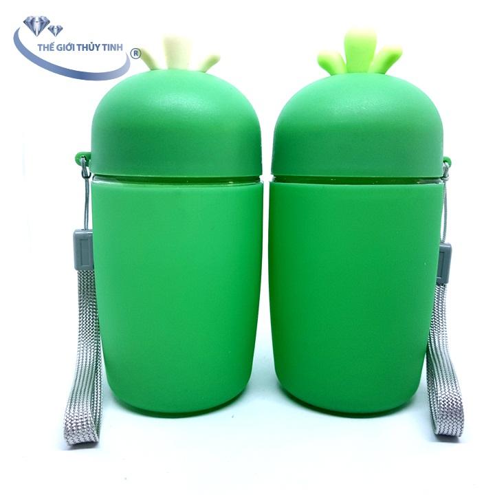 Bình Thủy Tinh Củ Cải Đựng Nước 300ML