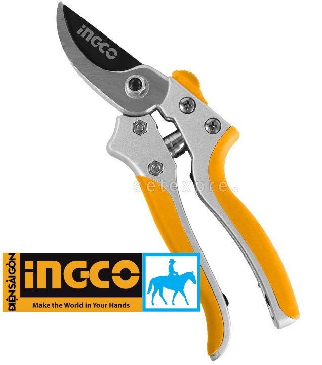 Kéo cắt cành tỉa cành làm vườn 205mm 8inch ingco hps0308