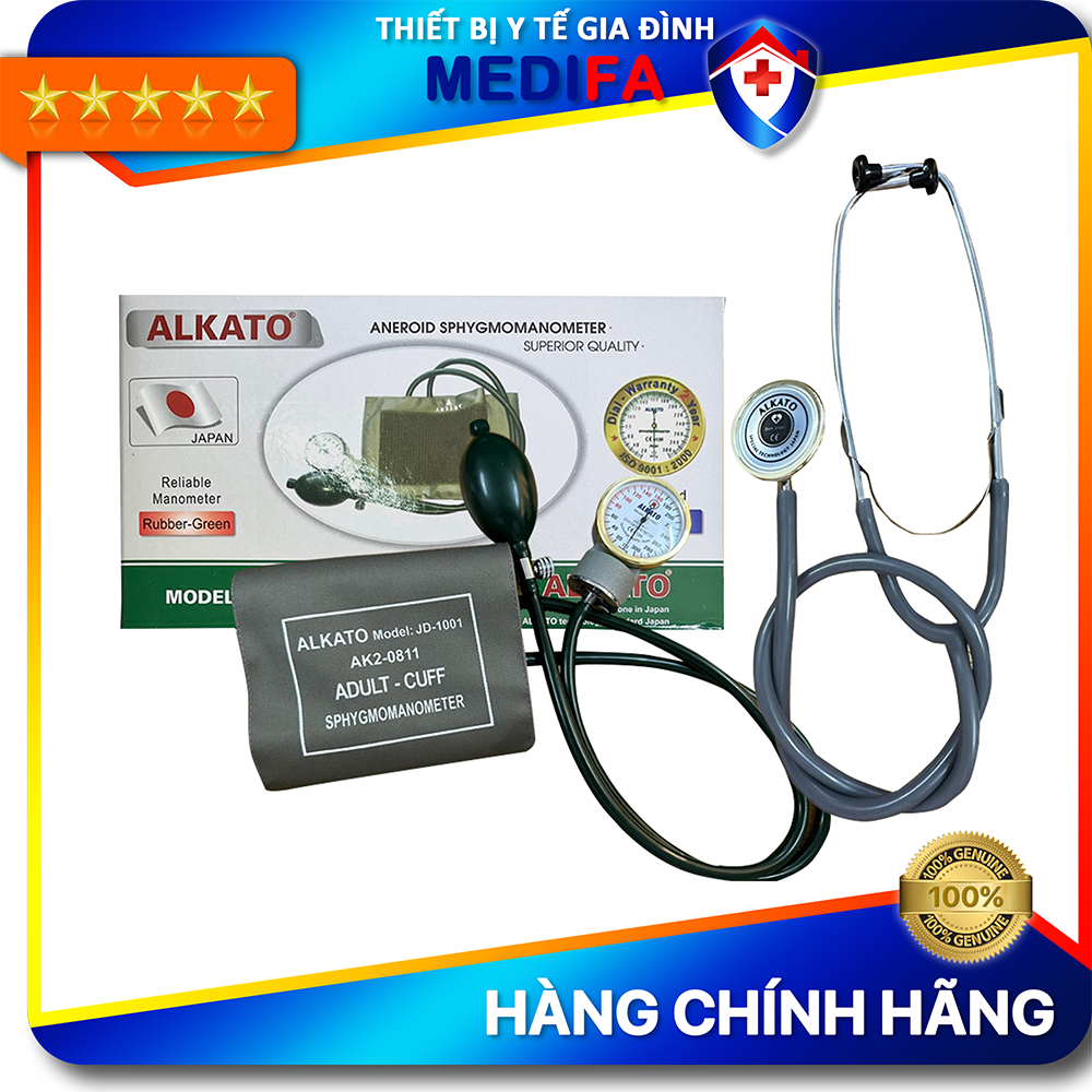 Máy đo huyết áp cơ alkato ak2-0811 độ chính xác cao, vạch chia từ 20 ~ 300mmhg