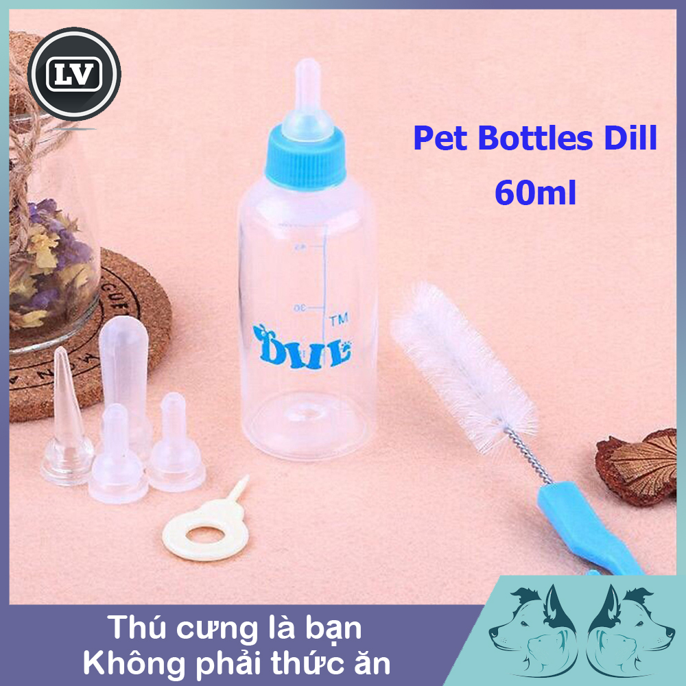 Bình sữa nhỏ cho chó mèo dill 60ml và 150ml Phụ kiện Long Vũ