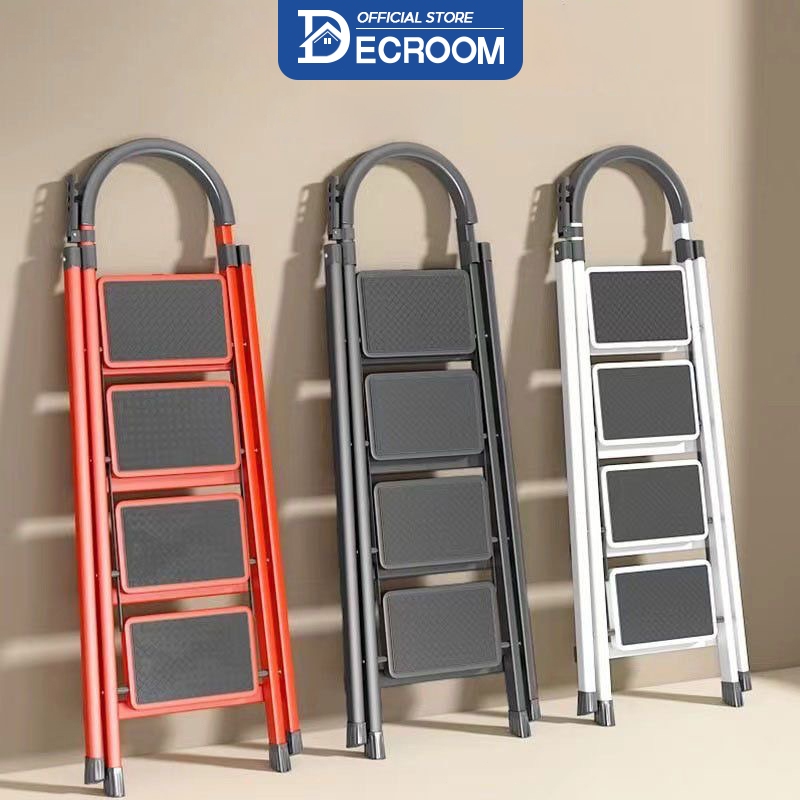 DECROOM Thang Gấp Đa Năng Thang gấp, Thang Thép Carbon Gấp Gia Dình 3-6 Bậc, Sự An Toàn Thang Chữ A Gấp Gọn
