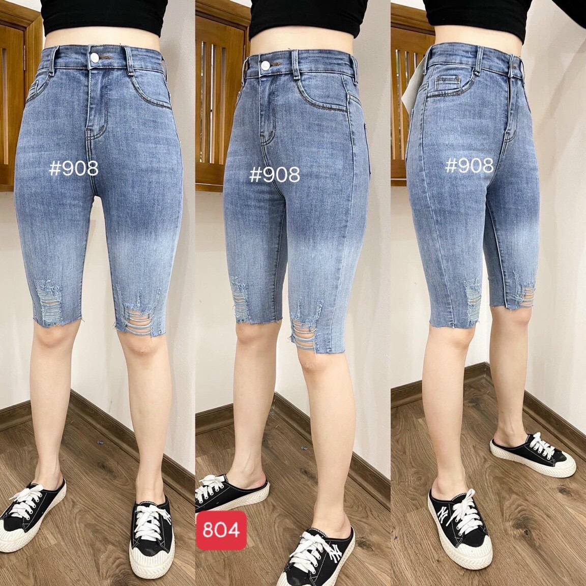 Quần short jean nữ co giãn thời trang cao cấp -quần short jean nữ chất bò -quần short jean ngố nữ lưng cao QUYNH_STORE97 SN804