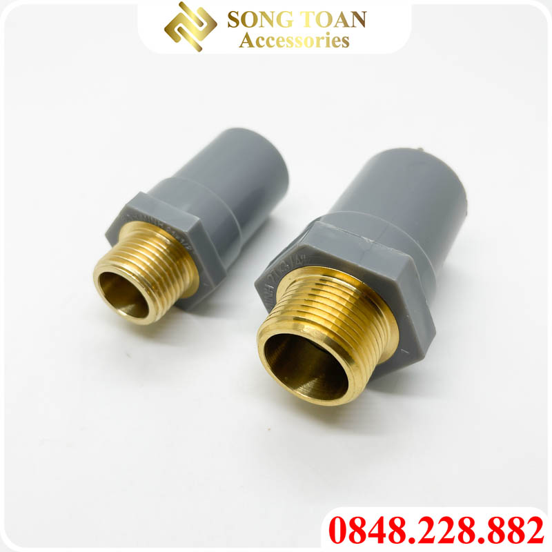 Nối ren ngoài thau bình minh, nối ren ống nhựa pvc bình minh 21 27