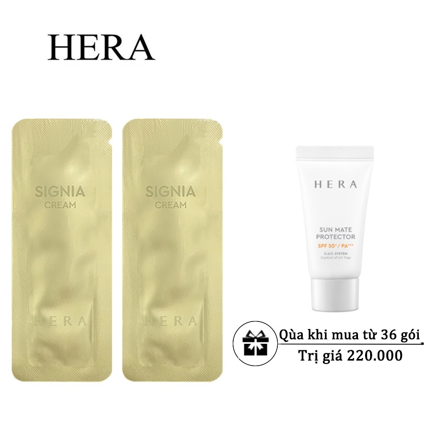 [12 - 36 gói] Kem dưỡng Hera Signia Cream 1ml/gói - Kem dưỡng chống lão hóa tái tạo da Hera; Kem Hera Signia