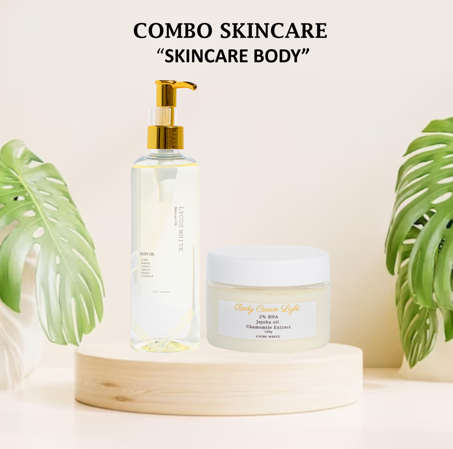 Body oil 4% bha 150ml và body cream light 100g