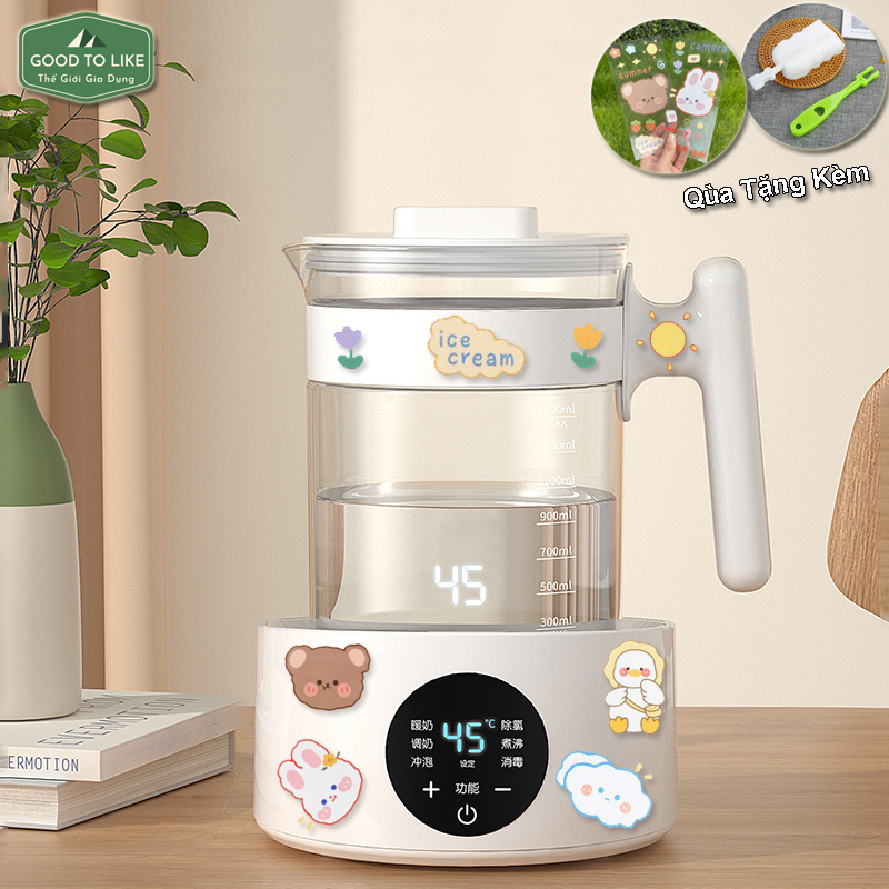 Máy đun nước pha sữa fatz mujie có điều chỉnh và giữ nhiệt độ liên tục,bình đun nước 1,5l pha sữa thông minh cho bé