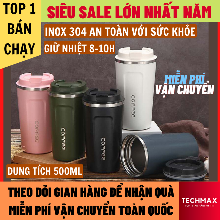 Bình Giữ Nhiệt Lõi Inox Coffee Holic Giữ Nhiệt Nóng Lạnh 8-10h Lõi Inox 304 An Toàn Với Sức Khỏe, ly giữ nhiệt, bình nước giữ nhiệt, binh nuoc giu nhiet, cốc giữ nhiệt