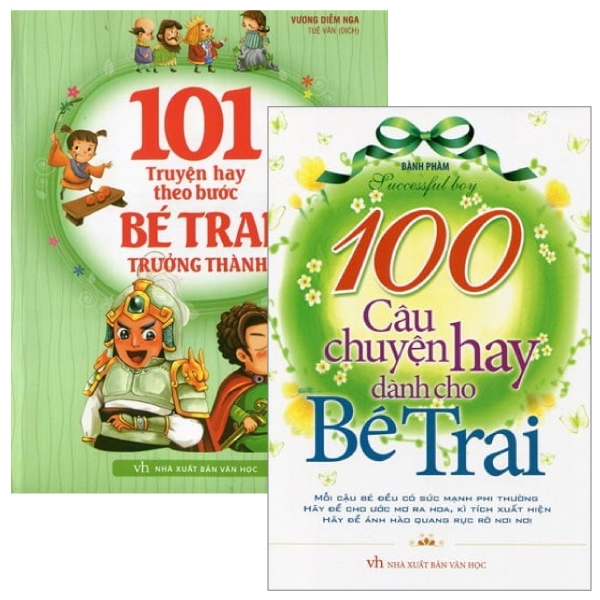 Fahasa - combo sách hay 101 truyện hay theo bước bé trai trưởng thành + 100 câu chuyện hay dành cho bé trai