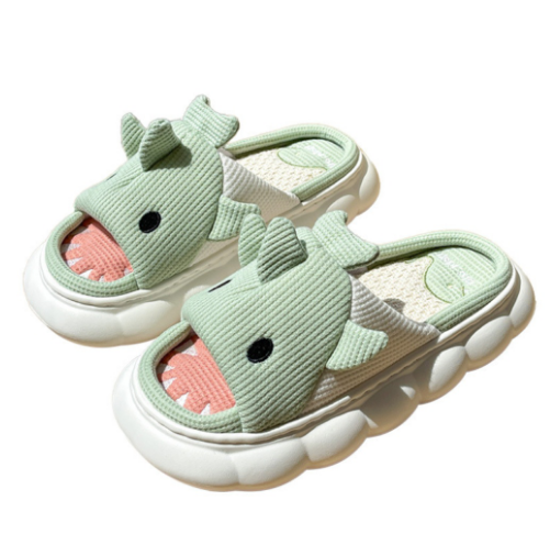 Dép lông hình cá mập đế cao 5 phân