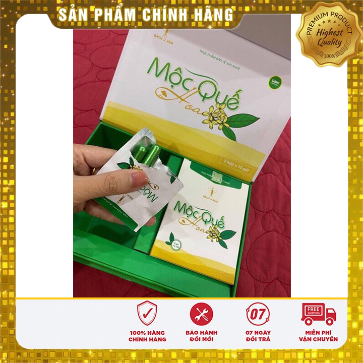[Sẵn hàng] MỘC QUẾ HOA THỰC PHẨM BẢO VỀ SỨC KHỎE CỦA BÁCH Y SÂM - GIÚP THẢI ĐỘC, MÁT GAN, GIẢM MỤN (dạng viên 1 hộp x 15 gói x 2 viên)