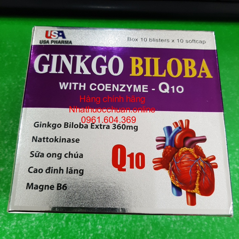 Ginkgo biloba with coenzyme - Q10 ( Hộp 10 vỉ* 10 viên)