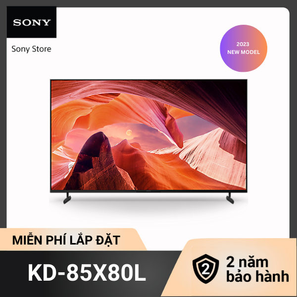 Tivi sony 85 inch | 85x80l | 4k ultra hd | dải tần nhạy sáng cao | smart tv