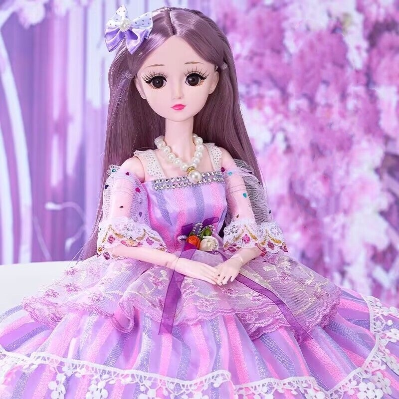 Bộ Đồ Chơi Búp Bê Barbie 60cm Xinh Xắn Đáng Yêu Cho Bé Gái