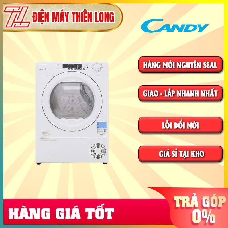 Máy sấy candy 9 kg gvs c9de-s - trả góp 0% - giao toàn quốc