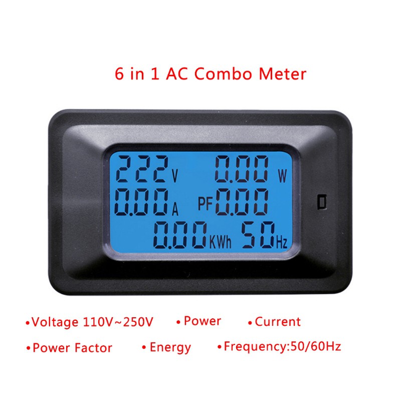 Thiết bị đo điện thế cường độ dòng điện có màn hình LCD hiển thị 20 / 100A AC