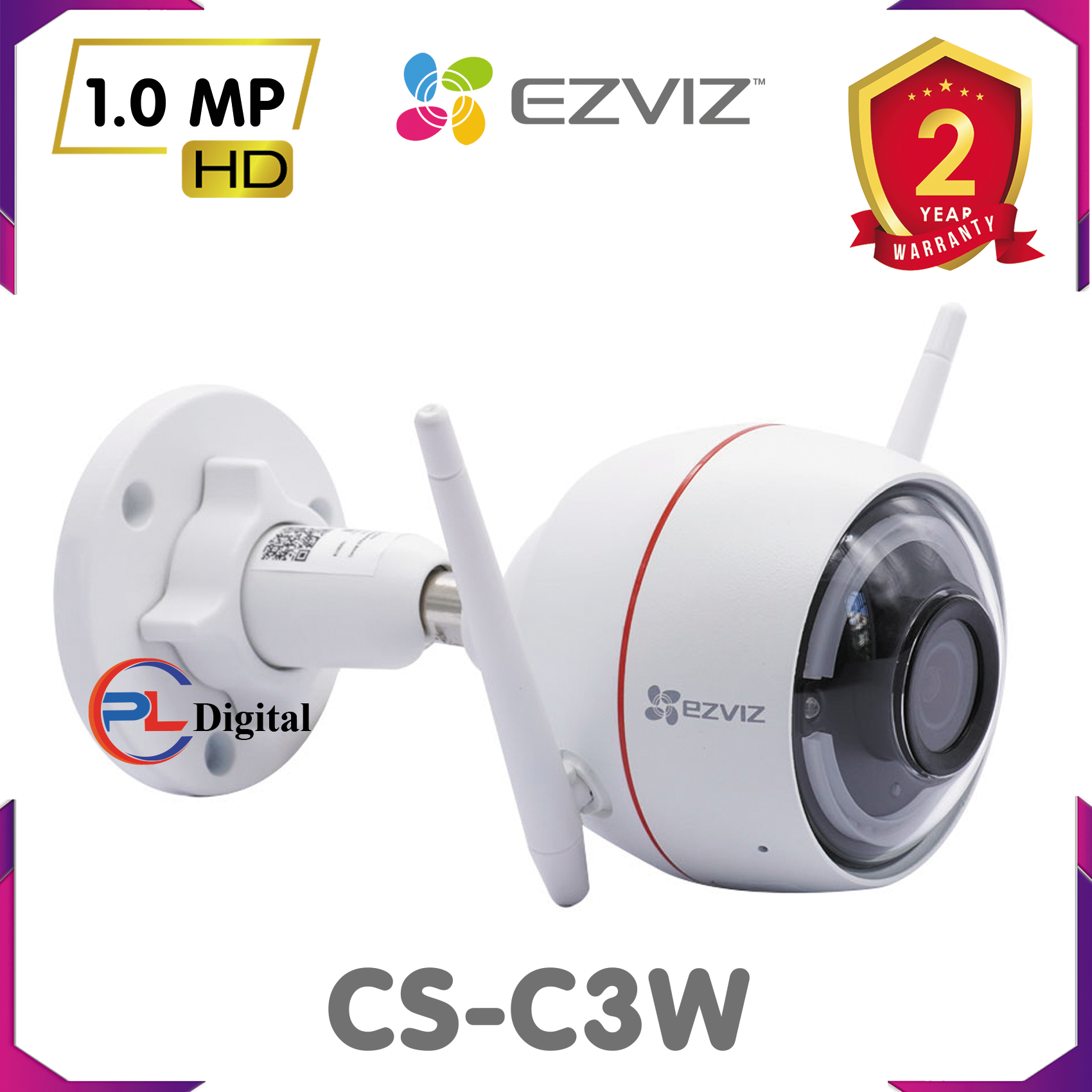 Camera ip wifi ezviz c3w 1.0 hd 720p - có đèn và còi báo động
