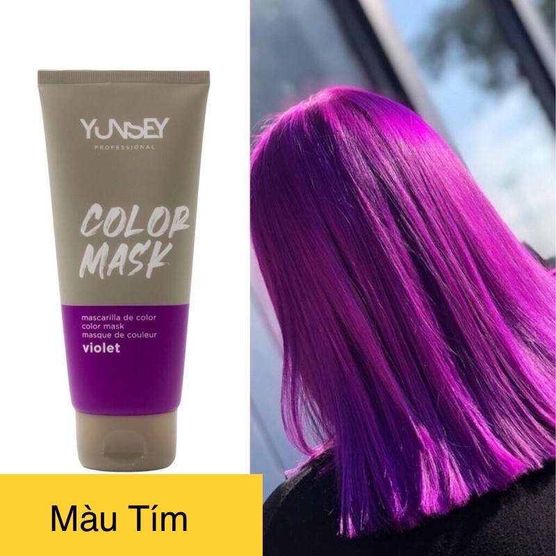 Mặt nạ nhuộm tóc Màu TÍM VIOLET Color Refresh Mask Yunsey 200ml