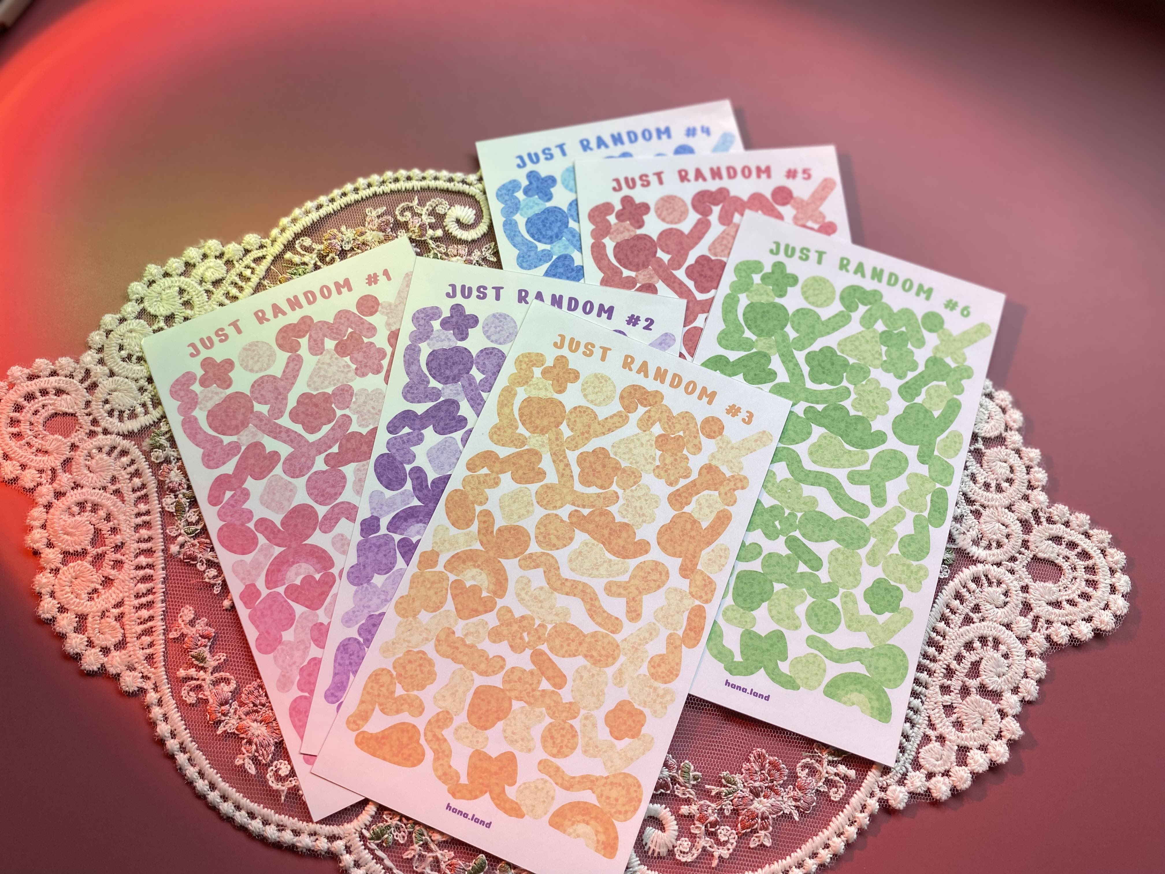 Sticker decal trang trí confetti nơ bóng Just Random _ hanaland