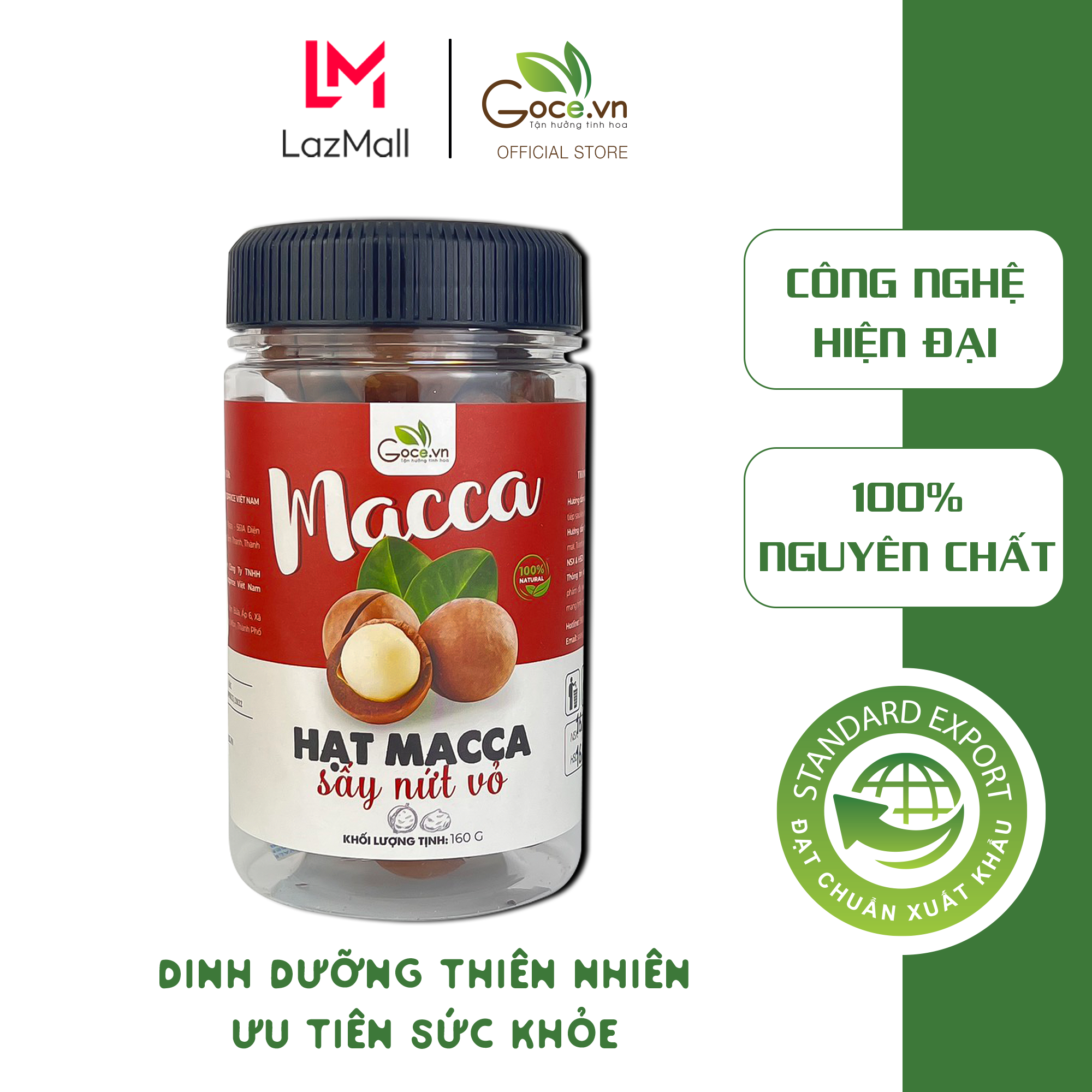 Hạt macca sấy nứt vỏ goce - 160g