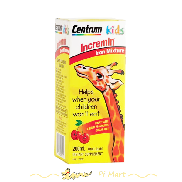 Vitamin Centrum Kids Incremin Iron Mixture Hương anh đào 200ml