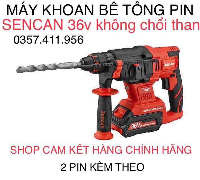 Máy khoan bê tông pin sencan 3 chức năng không chổi than - d- 722801
