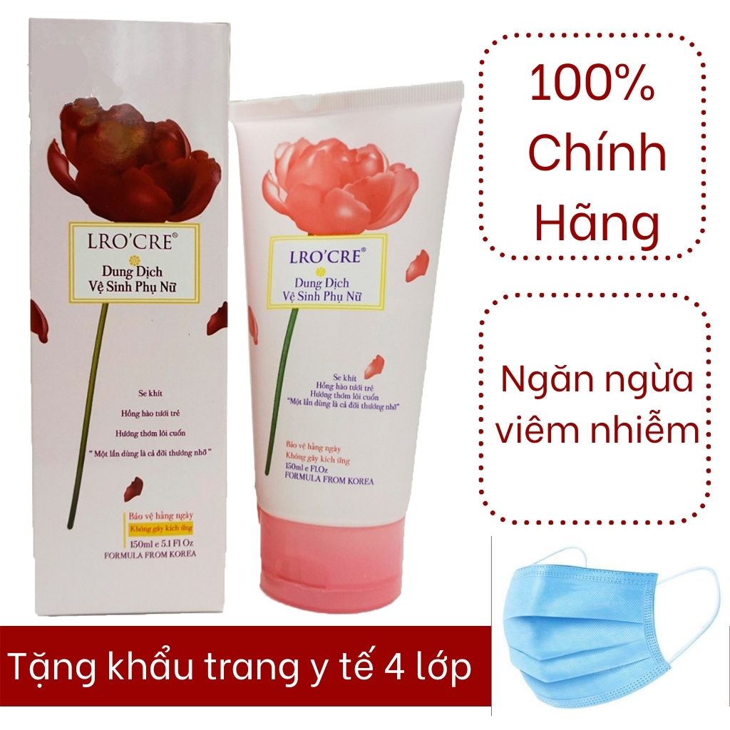 Dung Dịch Vệ Sinh Phụ Nữ LRO'CRE Làm Hồng Và Se Khít Vùng Kín Ngăn Ngừa Viêm Nhiễm Nấm Ngứa L11