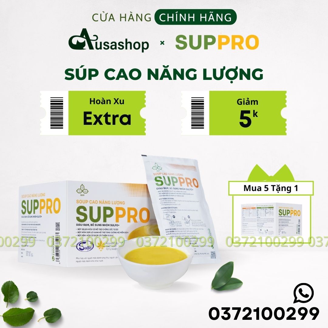 Suppro - soup cao năng lượng cho người bị k, mới ốm dậy, kén ăn