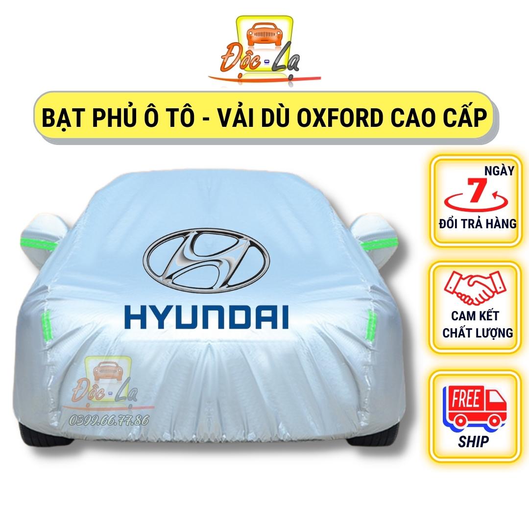 Bạt Phủ Ô Tô Vải Dù Hyundai I10, I20, I30, Accent, Santafe, Tucson, Kona, Getz, Avante, Elantra, Sonata Chống Nóng, Chống Nước, Có Phản Quang