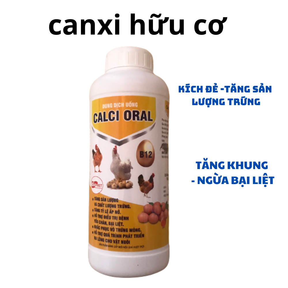 Siêu khoáng hữu cơ B12 bổ sung khoáng chất tăng khung chống cắn mổ cho gia súc gia cầm chai 1 lít
