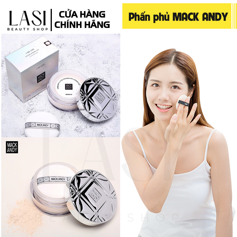Phấn phủ kiềm dầu MACK ANDY CREAMY [Chính hãng 100%] | Phấn phủ dạng bột, siêu mịn 3 tone màu lựa chọn