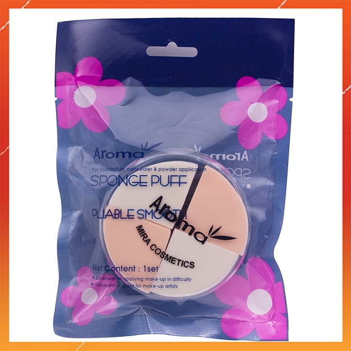 Bông phấn Aroma 4 miếng