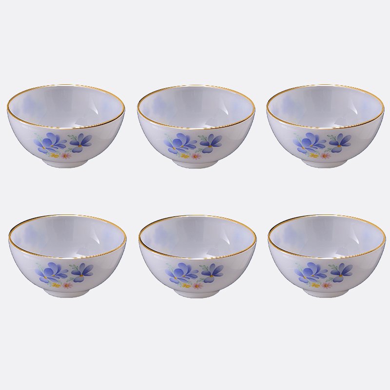 Hộp 6 bát cơm, chén cơm đáy nhỏ thuỷ tinh ngọc cao cấp USA Home Set, nhập khẩu Thái Lan, an toàn cho sức khỏe KokiaHome