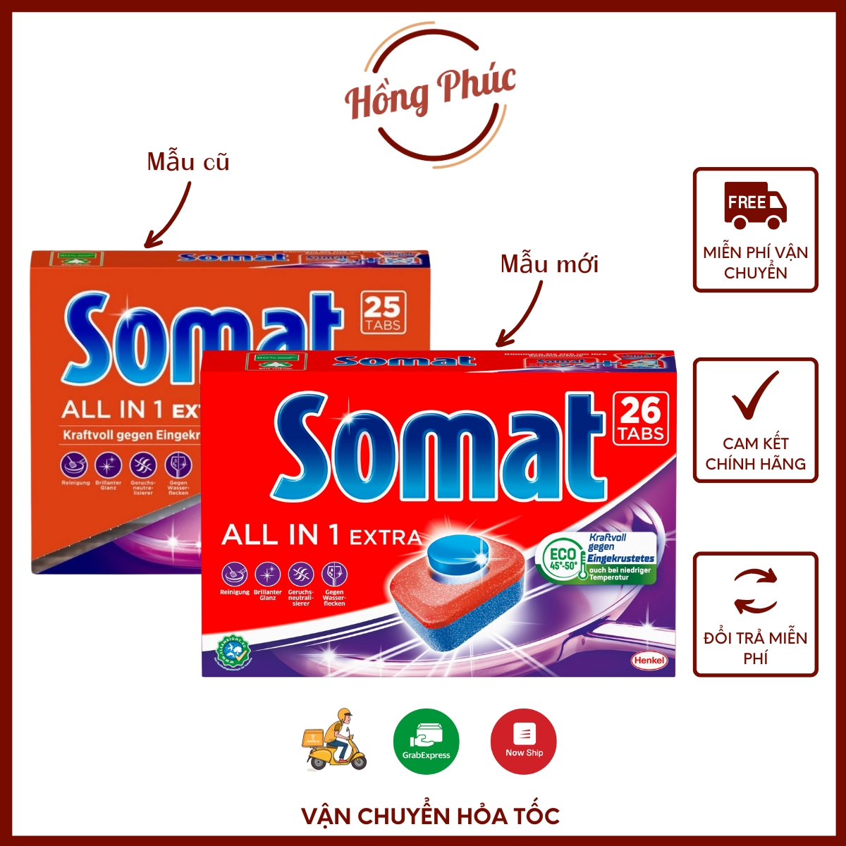 Viên rửa chén bát Somat All In One hộp 25 viên - viên rửa ly