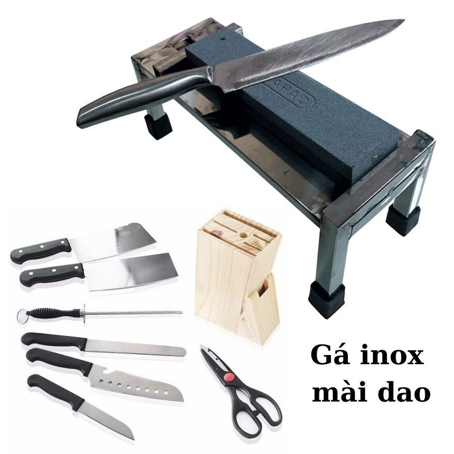 Gá inox định vị đá mài dao , đá mài dao