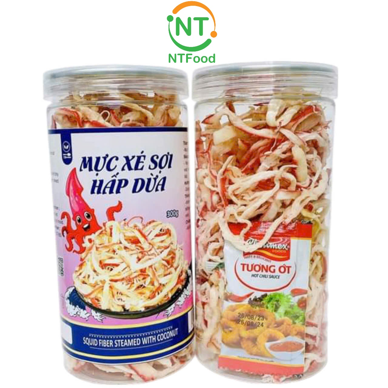 Khô mực xé sợi hấp nước dừa NTFood 300gr / 250gr / 200gr - Nhất Tín Food