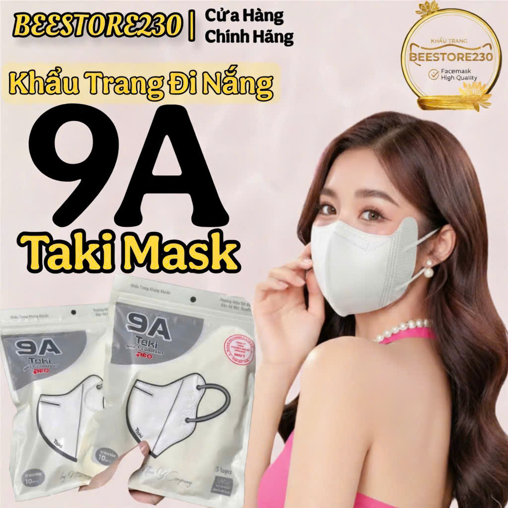 [che nắng toàn phần 50-90kg] Combo 200 cái = 20 bịch Khẩu Trang 9A hiệu AN PHONG MASK màu hottrend