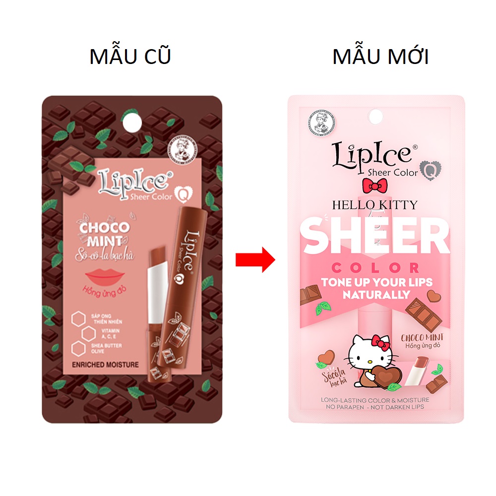 [hồng ửng đỏ] Son Lipice Sheer Color Q CHOCO MINT (Hồng ửng đỏ) 2.4g