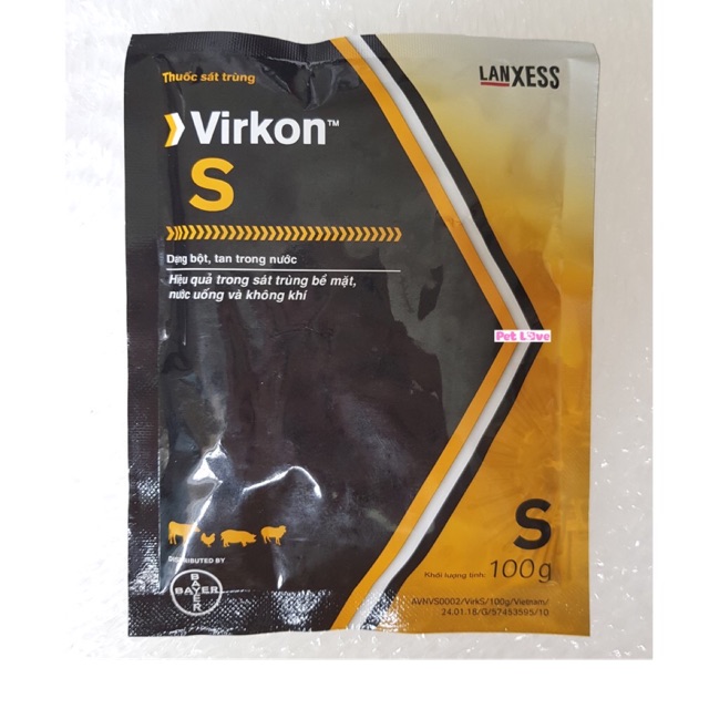 Virkon s (100g) thuốc sát trùng chuồng trại nhà vật nuôi, đa dạng mẫu mã, chất lượng sản phẩm đảm bảo và cam kết hàng đúng như mô tả