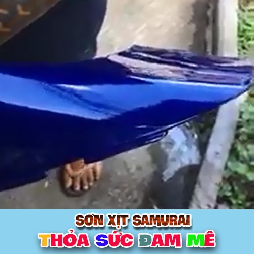 Chai sơn Samurai màu xanh dương H195M - Màu Honda