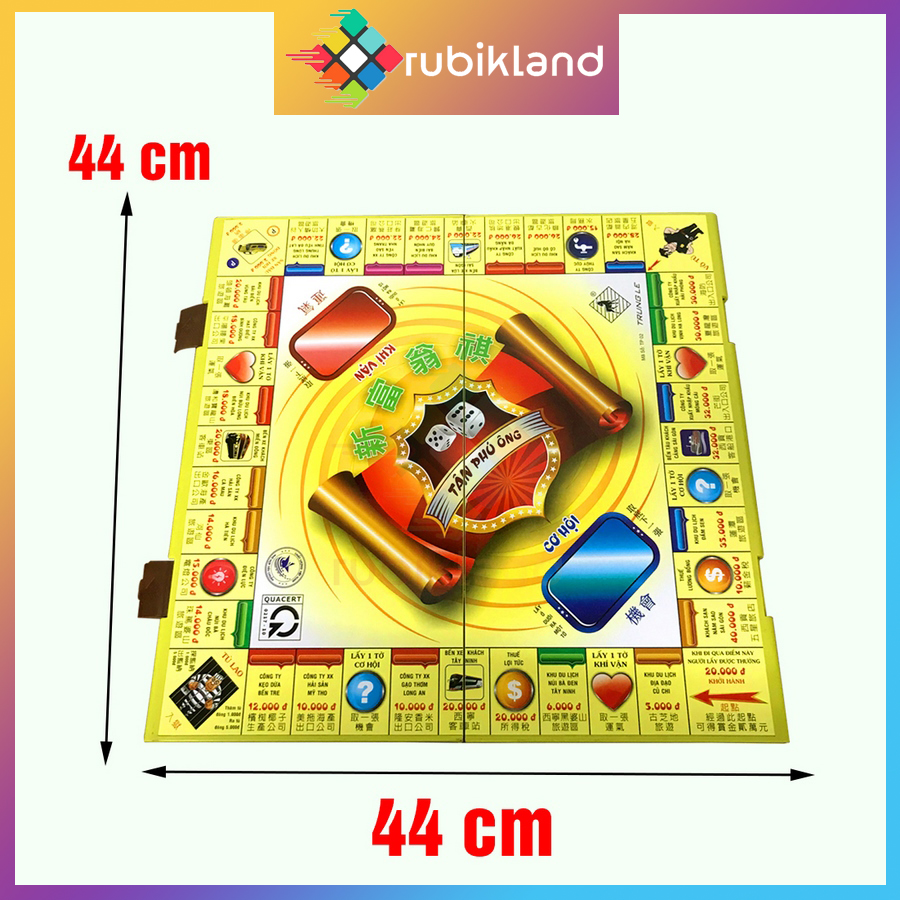 Bộ cờ tỷ phú bàn nhựa tân phú ông cao cấp monopoly tỉ phú đồ chơi trí tuệ giải trí xả stress