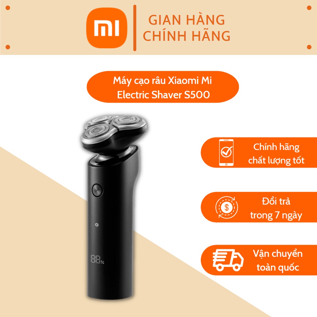 Máy cạo râu Xiaomi Mi Electric Shaver S500 cam kết chính hãng, Lưỡi dao sắc bén có khả năng xoay 360° - Máy cạo râu Mi - Mi Shaver S500 - Dao cạo râu Xiaomi