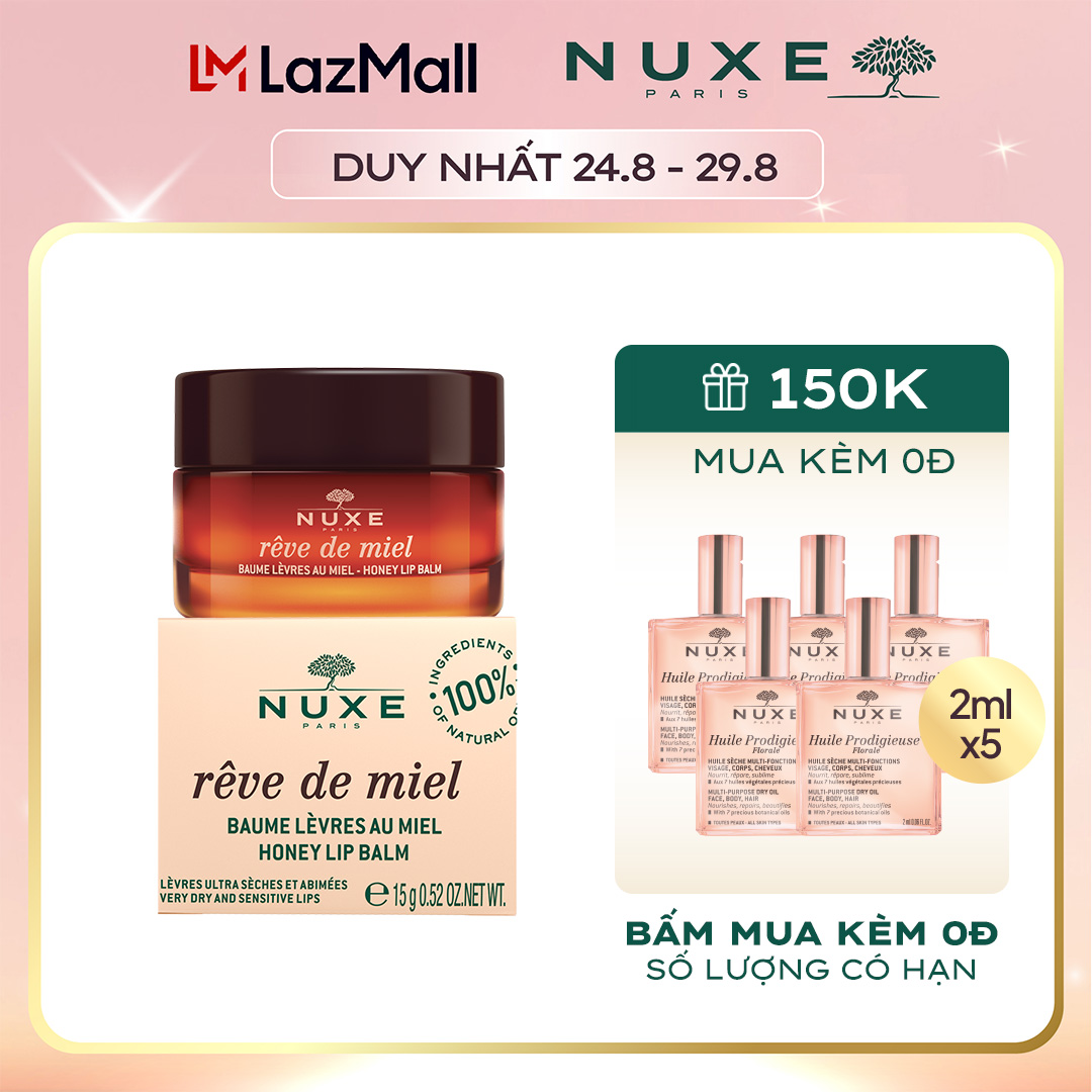 Son dưỡng môi dạng hũ Nuxe Rêve de Miel® 15g